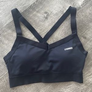 Stronger black sports bra